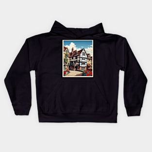 Shakespeare's Birthplace Stratford-upon-Avon Vintage Travel Tourism Poster Art Kids Hoodie